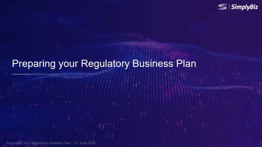 Preparing Regulatory Business Plan